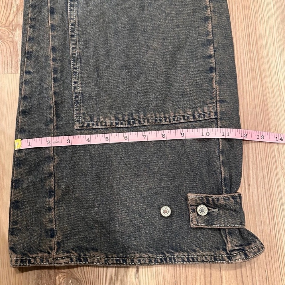 Free People We The Free CRVY Outlaw Wide-Leg Jeans/Ian Indigo/Size XS - Picture 10 of 11